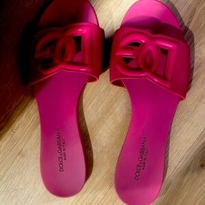 Pink Dolce & Gabbana slides